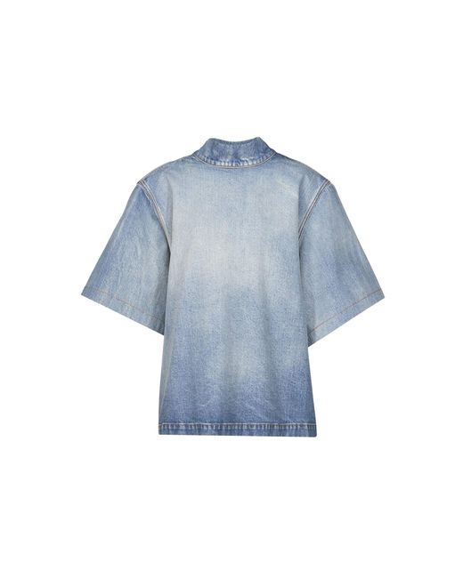 Alaïa Blue Reversed Denim Jacket