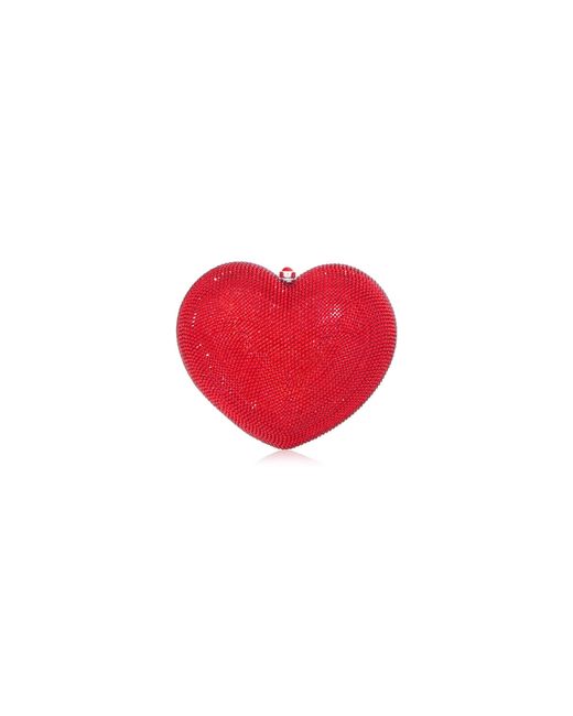 Judith Leiber Red Petit Coeur L'Amour Prosecco Crystal Clutch