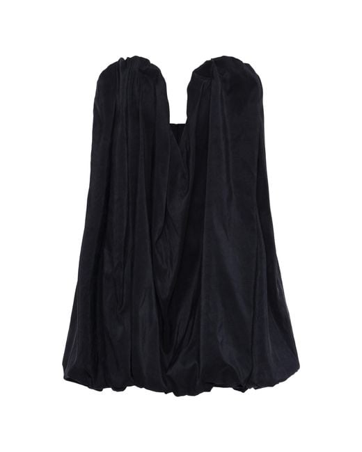 Magda Butrym Black Draped Silk Mini Dress