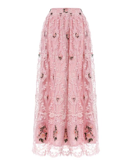 Agua Bendita Pink Tangelo Nostalgia Maxi Skirt