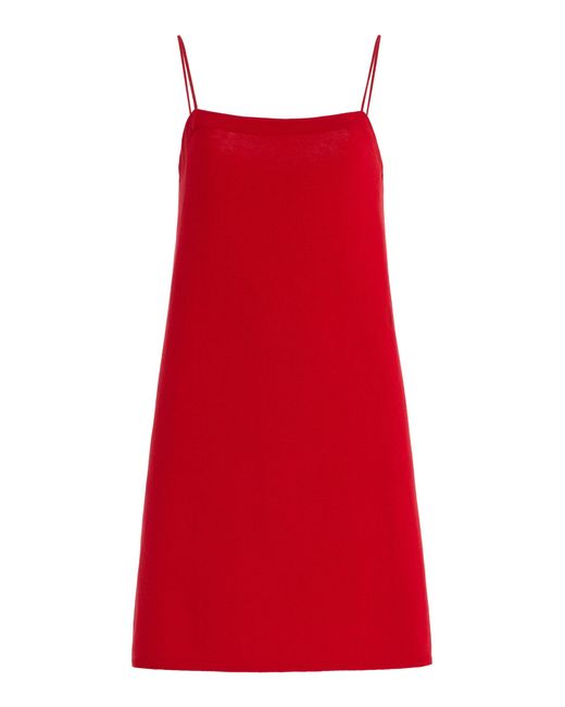 By Malene Birger Edello Tencel-Wool Mini Dress in Red | Lyst