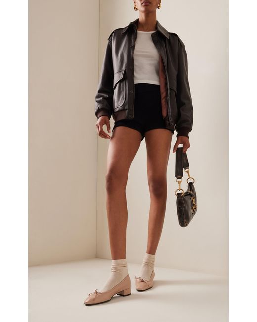 About Arianne Mina Leather Ballet Pumps in Natural Lyst