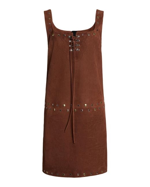 Marni Brown Tie Leather Dress