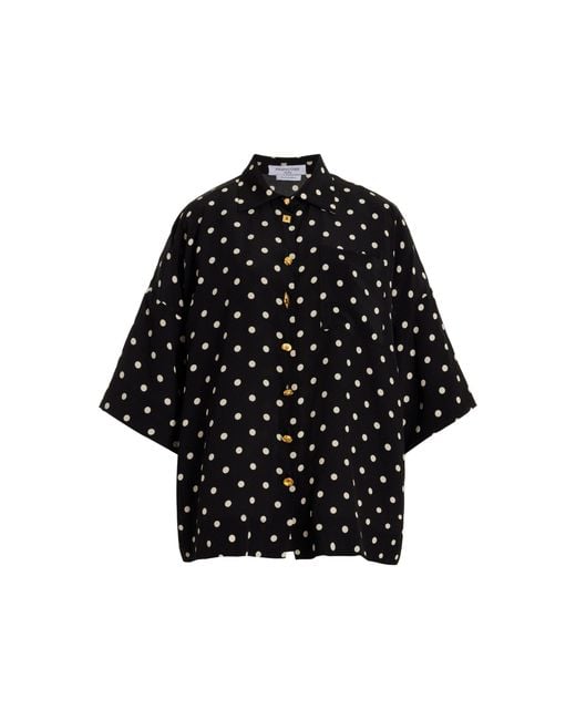 Franchise Black Exclusive Zaoua Polka-dot Deadstock-silk Shirt
