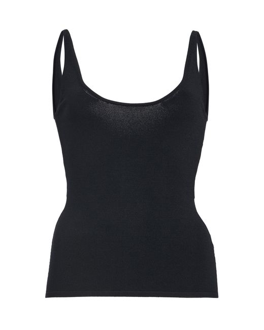 Brandon Maxwell Black The Daniella Sculpted Knit Tank Top