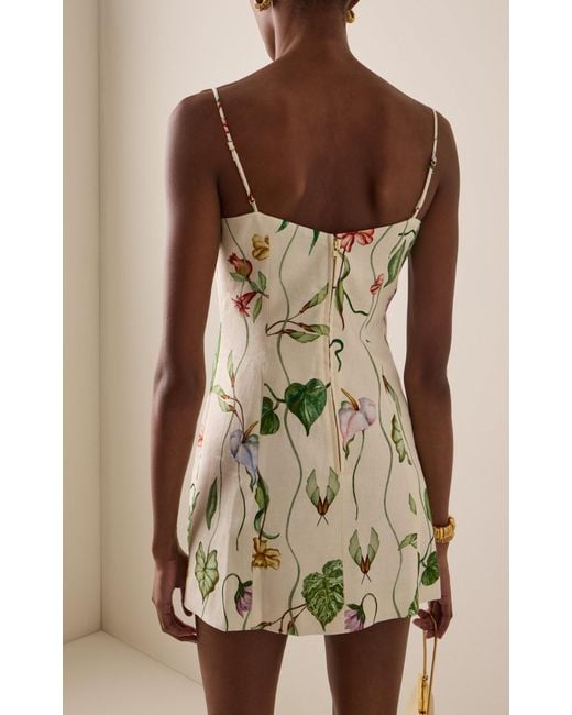Cara Cara White Cherry Linen Mini Dress