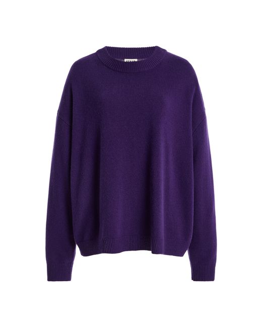 Staud Purple Serrano Relaxed Cashmere Sweater