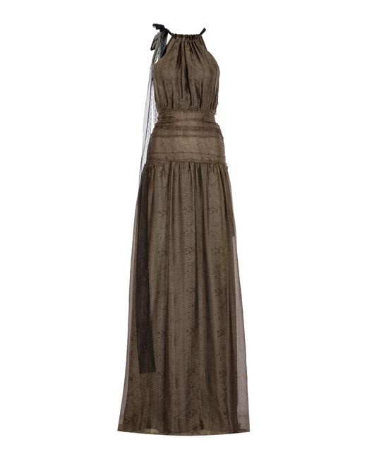 Zeynep Arcay Natural Helen Snake-Print Silk Maxi Dress