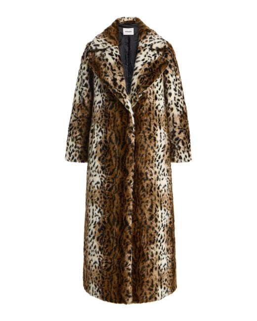 Apparis Multicolor Gabrielle Shaved Leopard Faux Fur Coat