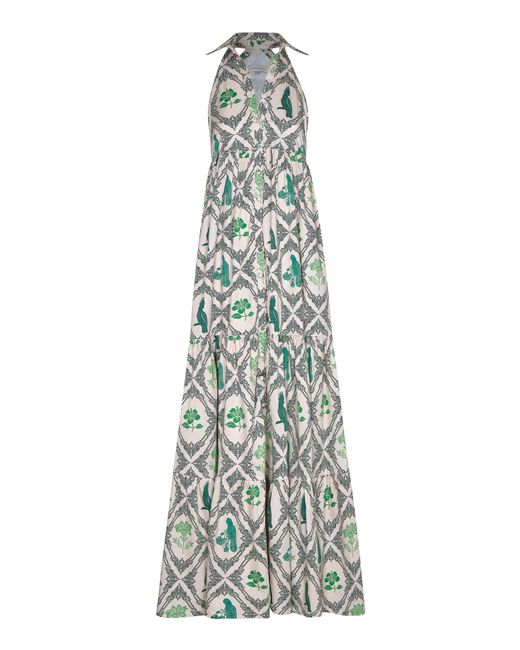 ANDRES OTALORA Multicolor Yavita Cotton Poplin Maxi Dress