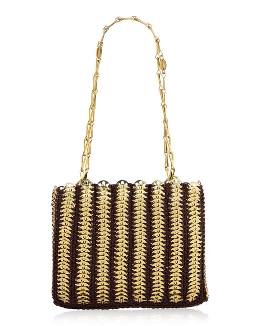Rabanne Brown 1969 Nano Knit Shoulder Bag