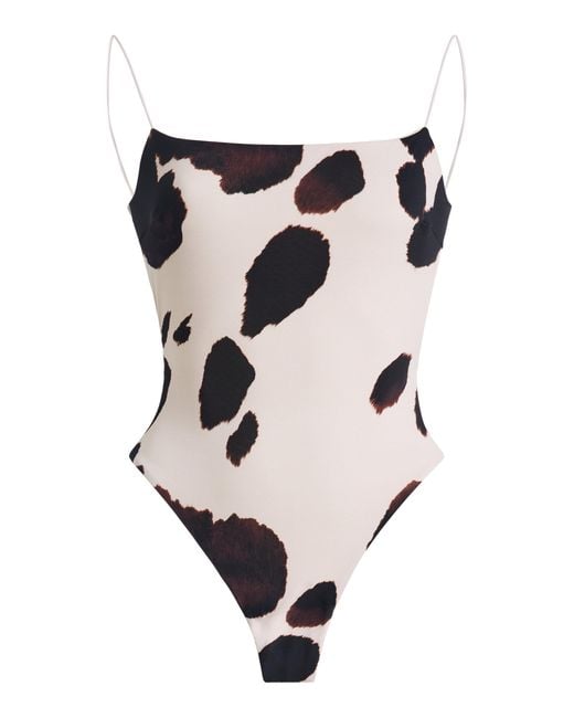 Ziah Black Erika Fine Strap One-Piece Swimsuit