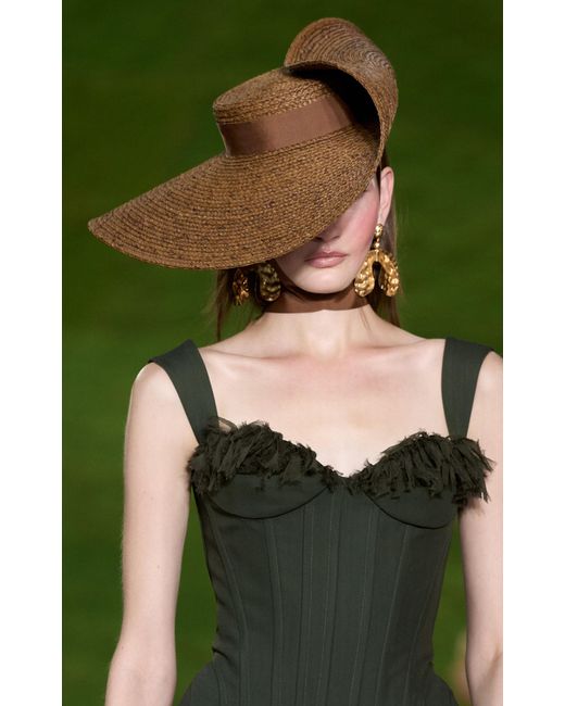 Cult Gaia Green Etta Hat