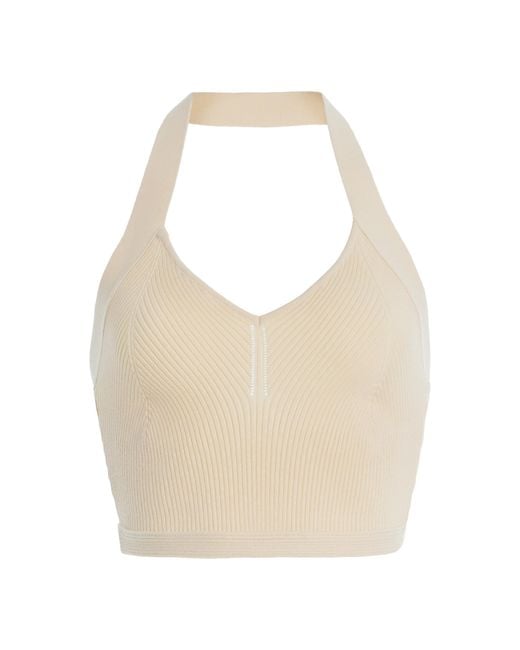 Wardrobe NYC White Knit Halter Top
