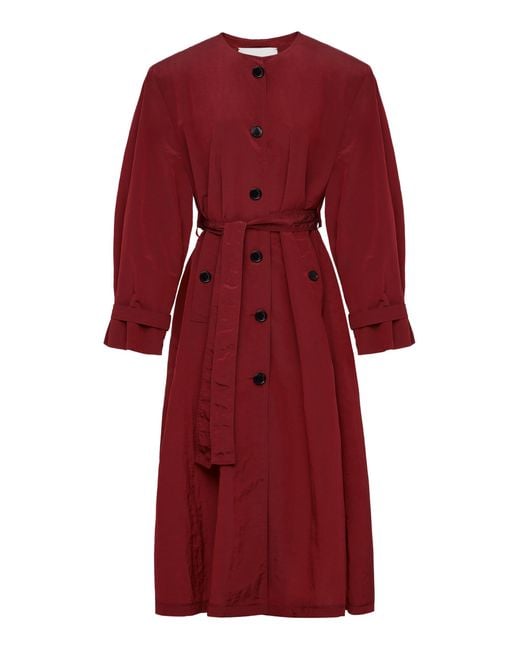 Magda Butrym Red Belted Coat