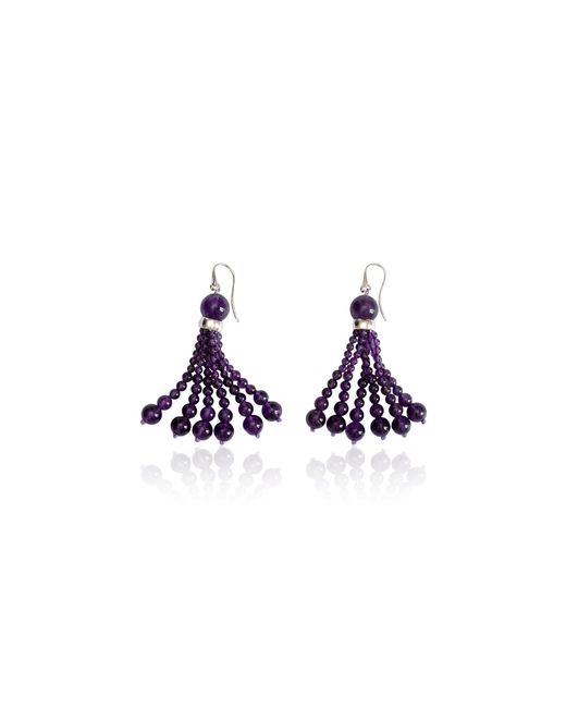 Le Sundial Blue Venice Opera Amethyst Earrings