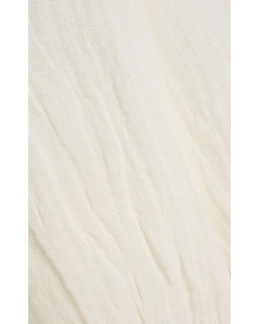 Lisa Marie Fernandez White Pouf Linen Gauze Shorts