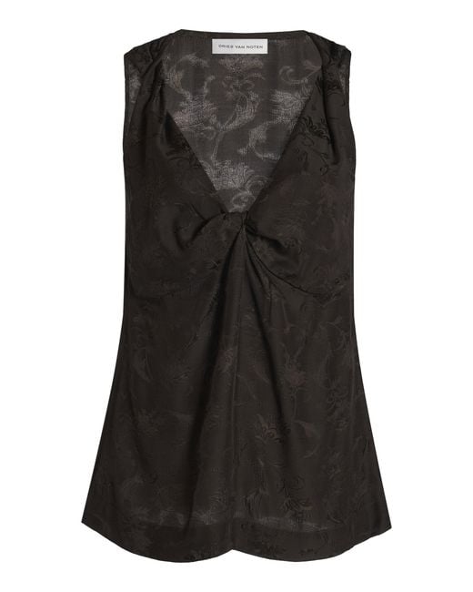 Dries Van Noten Black Cela Top