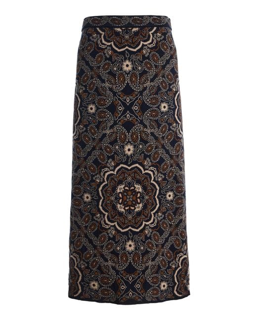 Cara Cara Black Clara Wool-Cotton Maxi Skirt