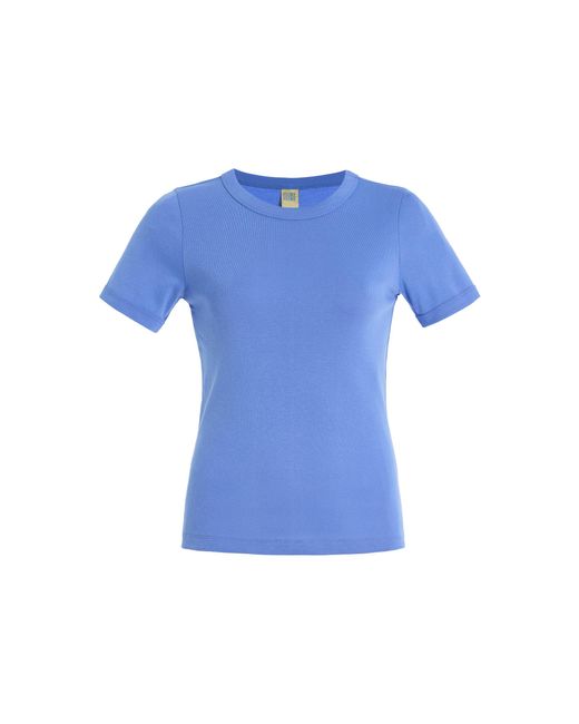 Flore Flore Blue Car Cotton T-Shirt