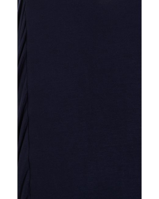 K.ngsley Blue Kort Tank-detailed Jersey Maxi Dress