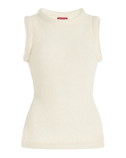 Staud Natural Aerin Sleeveless Merino Wool Top