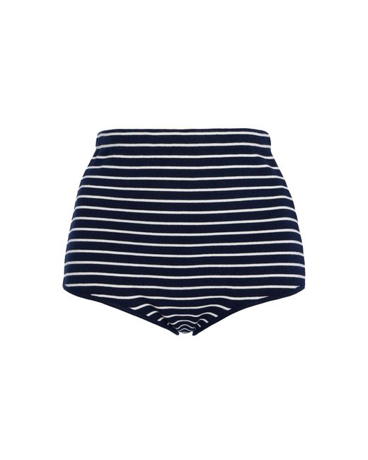 Frankie Shop Blue Exclusive Riviera Alissa Striped Knit Briefs