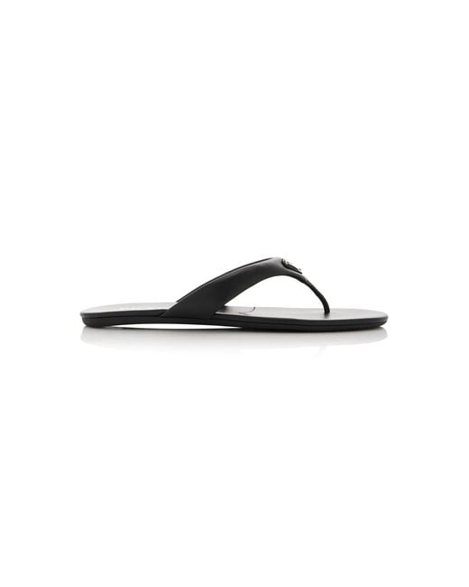 Prada Black Leather Flip-flop Sandals