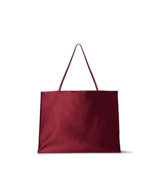 The Row Red Large Cecily Silk-satin Bag