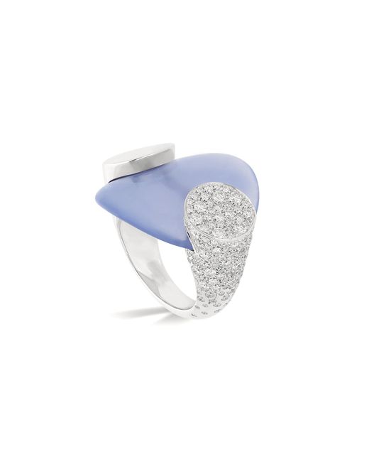 Tabayer Blue 18K Signet Stone Ring