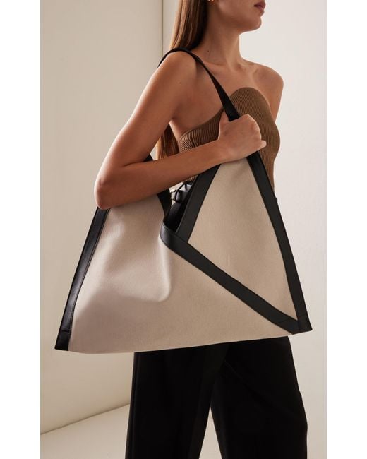 Khaite Natural Sara Cotton & Leather Tote Bag