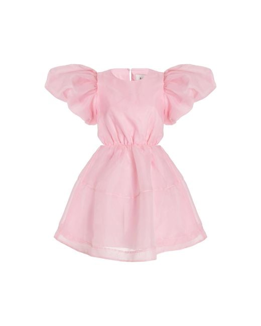Aje. Pink Simplicity Cutout Mini Dress
