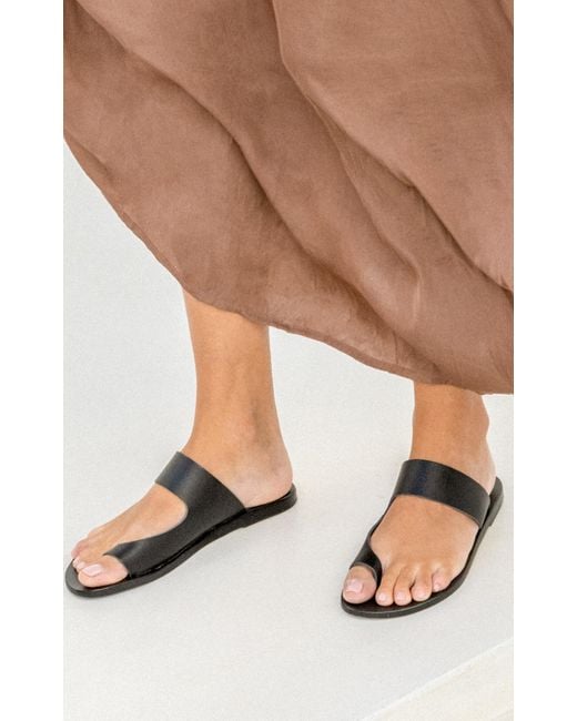 Kyma Black Leipsoi Leather Sandals