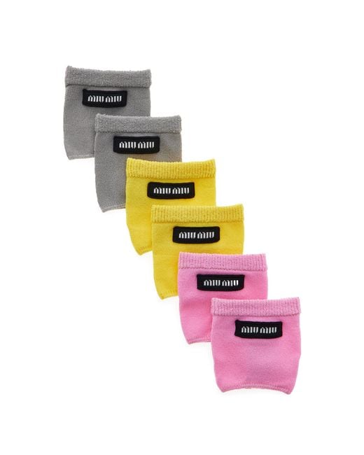 Miu Miu Pink 3-Pack Socks