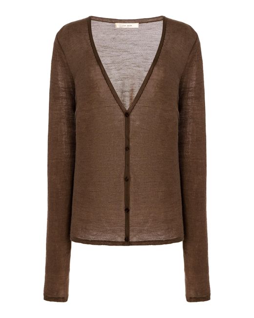 The Row Brown Kasem Cashmere Cardigan