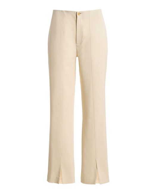 Kallmeyer Natural Laver Straight-Leg Slit Pants