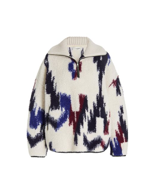 Étoile Isabel Marant Multicolor Marner Oversized Fleece Sweater