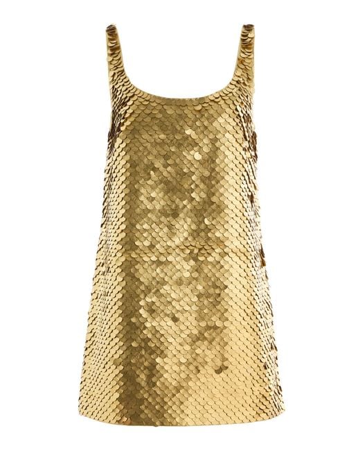 Alexis Yellow Eli Sequined Mini Dress