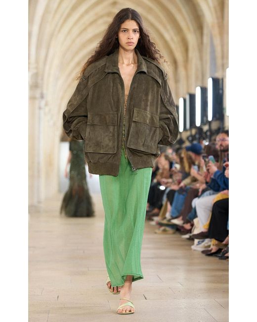 Aje. Green Marlowe Midi Skirt
