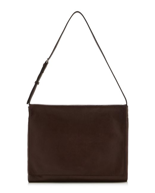 The Row Brown Nan Leather Shoulder Bag