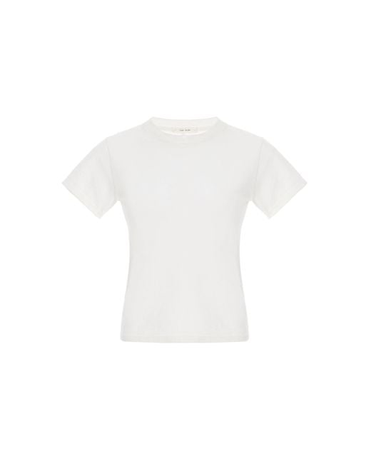 The Row White Tommy Cotton-Silk Jersey T-Shirt