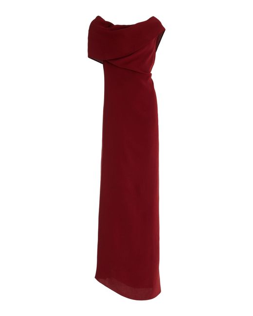 The Row Red Nassau Silk Dress