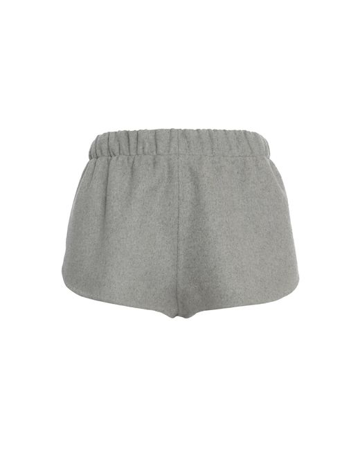 Malo Gray Cashmere-Virgin Wool Mini Shorts
