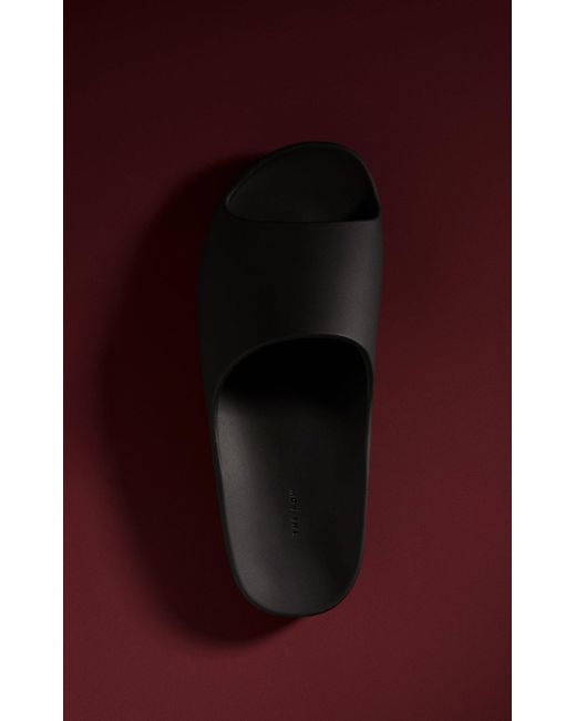 The Row Black Ama Foam Slide Sandals