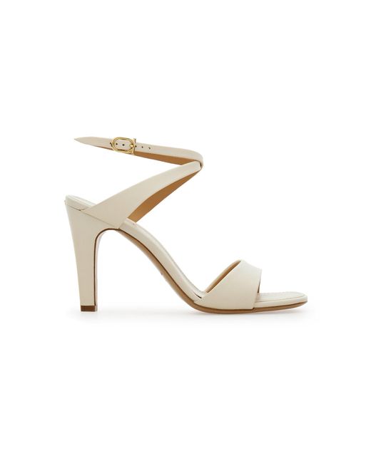 Ferragamo Metallic Teresy Leather Sandals