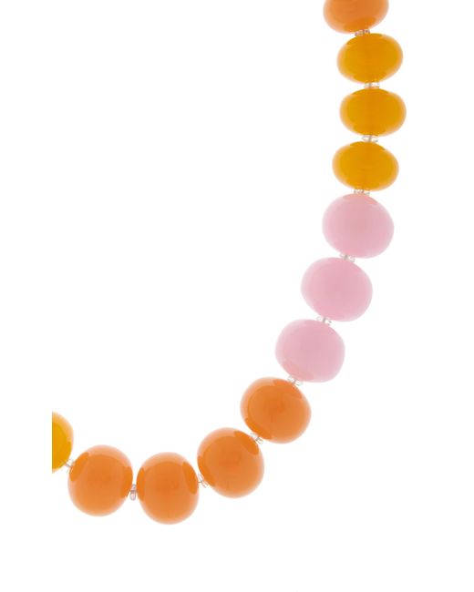Lizzie Fortunato Orange Olympia Gold-plated Opal, Resin Bead Necklace