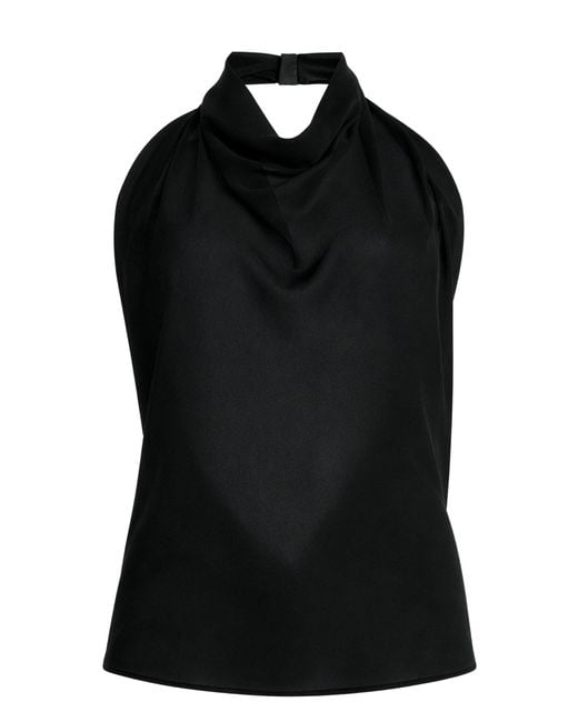 Sloan Black Crepe Scarf Top