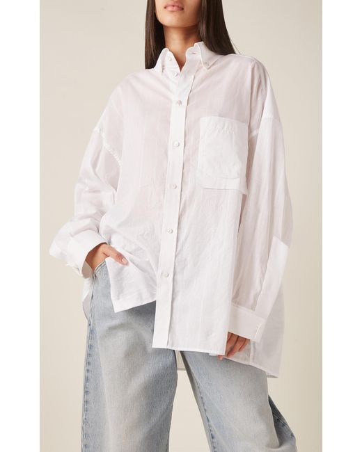 DARKPARK White Nathalie Oversized Cotton Shirt