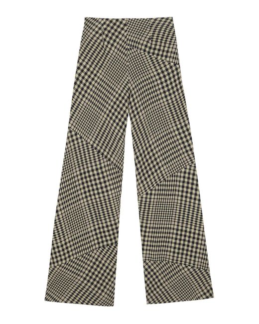 Cortana Gray Pausa Linen-Wool Pants