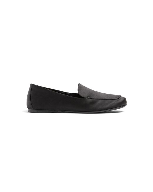 Khaite Black Monroe Satin Loafers